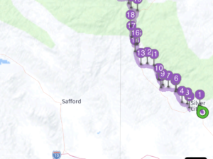 The Scenic app's "extra curvy" route to Show Low, AZ 6-11-23