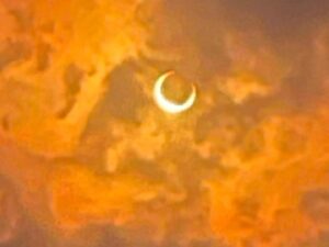Solar eclipse in Medina Lake, TX 10-14-23