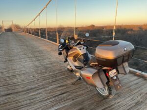 R1200RT on the Regency Bridge near Richland Springs, TX 1-24-25