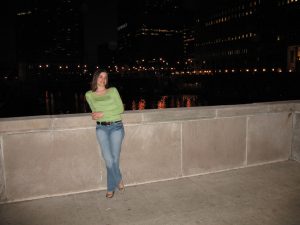 Terri enjoying the Chicago night