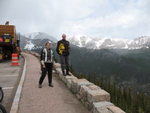 Exploring Rocky Mountain National Park with “Chain Gang Phil,” an avid F650 rider we met over breakfast at The Egg and I.